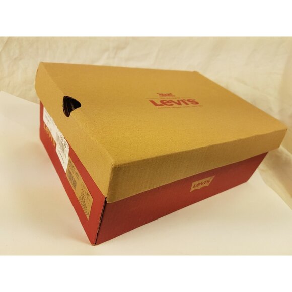 Levi's Boys Stanton Waxed UL NB Fashion Hightop Sneaker Size 4 Black Tan - Picture 2 of 6